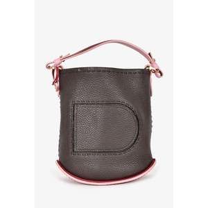 Delvaux Brown/Pink/Burgundy Leather Mini 'Le Pin' Bag
